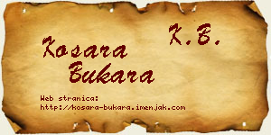 Kosara Bukara vizit kartica